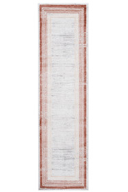 2X8 Brown/Ivory/Bordered Non-Shedding Living Room Bedroom Dining Home Office Stylish and Stain Resistant Area Rug