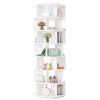 ON-TREND Φ23.6'' Rotating Shoe Rack Tower, 7-Tier Spinning Shoe Shelf with 5 Grids Per Layer, Display Rack