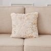 Luxury Chinchilla Faux Fur Gilded Beige Pillow (22 In. x 22 In.)