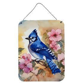 NEW Blue Jay Wall or Door Hanging Prints Aluminum Metal Sign Kitchen Wall Bar Bathroom Plaque Home Decor Front Door Plaque, 12x16, Multicolor