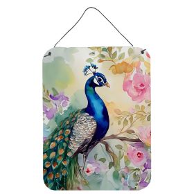 NEW Peacock Wall or Door Hanging Prints Aluminum Metal Sign Kitchen Wall Bar Bathroom Plaque Home Decor Front Door Plaque, 12x16, Multicolor