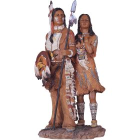 13"H Native American Couple Figurine Home Decor Gift