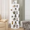 ON-TREND Φ23.6'' Rotating Shoe Rack Tower, 7-Tier Spinning Shoe Shelf with 5 Grids Per Layer, Display Rack