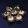 Lamp Holder, Gold Tea Lights Pillar Candle Holder, Flower Candle Holder, Lotus Shape Floating Flower Tea Light Holder