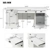 67''Modern Executive Desk,Computer Desk with 2 Storage Cabinet and 3 Drawers, Rectangle Home Office Desk with back ,Reading Desk,Writing Table