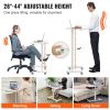 VEVOR Mobile Standing Desk, 28"-44" Gas-Spring Height Adjustable Sit-Stand Desk