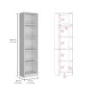 Acres 3 Piece Home Bookcase set, 67" Wide with 11 Shelves and Two Double-Door Cabinet , Living Room Set White