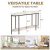 [Replace code:31283576]Console Table 2 Tier Narrow Entryway Table with Storage Shelves Faux Marble Narrow Table for Living Bedroom Hallway Office Easy