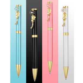 4pcs Ballpoint Pens,Fine Point Smooth Writing Pens,Metal Twist Pretty Pens For Journaling, 1.0 Mm Medium Point Black Ink Cute Pens (Color: 4pcs/Set Mixed Color)