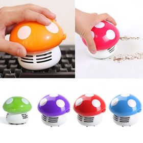 Mini Vacuum Cleaner 6 Colors Cute Mini Mushroom Corner Desk Table Dust Vacuum Cleaner For Car Home Computer Sweeper (Color: Sky Blue)