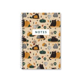 Halloween Cats A5 Wired Notebook (Pack of 6) (Packing: Cello)