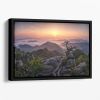 Sunrise On Top Floating Framed Canvas