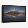 Mount Taranaki A Starry Night Floating Framed Canvas