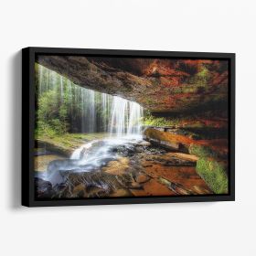 Under The Ledge Floating Framed Canvas (Color: Black, size: 12" x 8" / 30cm x 20cm (approx))
