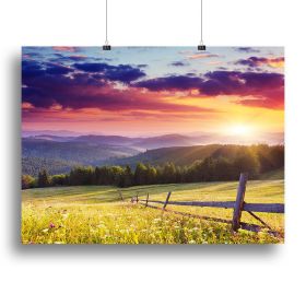 Majestic sunset in Carpathian Canvas Print or Poster (Type: Standard Framed Canvas Print, size: 40" x 26" / 100cm x 65cm (approx))