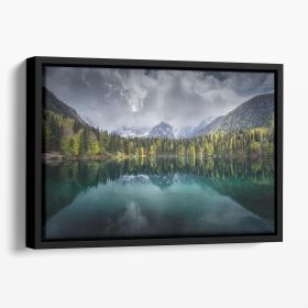 Moody Day Floating Framed Canvas (Color: Black, size: 12" x 8" / 30cm x 20cm (approx))
