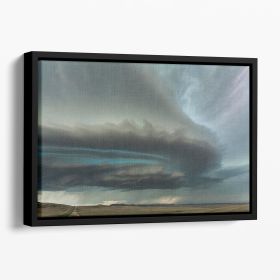 Huge Supercell Floating Framed Canvas (Color: Black, size: 16" x 12" / 42cm x 30cm (approx))