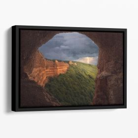 Las Macdulas El Bierzo Floating Framed Canvas (Color: Black, size: 12" x 8" / 30cm x 20cm (approx))