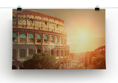 Roman Coliseum Canvas Print or Poster (Type: Poster Print, size: 16" x 12" / 42cm x 30cm (approx))