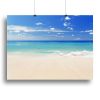 Tropical white sand beach and blue sky Canvas Print or Poster