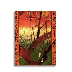 Japonaiserie Flowering Plum Tree after Hiroshige by Van Gogh Canvas Print or Poster (Type: Poster Print, size: 12" x 8" / 30cm x 20cm (approx))