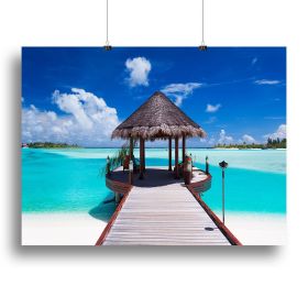 Jetty with amazing ocean Canvas Print or Poster (Type: Poster Print, size: 24" x 16" / 60cm x 40cm (approx))