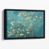 Blossoming Almond Tree by Van Gogh Floating Framed Canvas