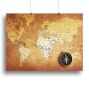 old nautical treasure map illustration Canvas Print or Poster