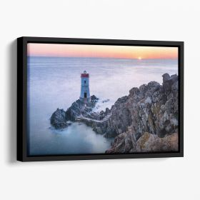 Two Lights Floating Framed Canvas (Color: Black, size: 24" x 16" / 60cm x 40cm (approx))