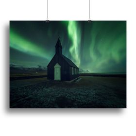 The black Church Canvas Print or Poster (Type: Poster Print, size: 16" x 12" / 42cm x 30cm approx)