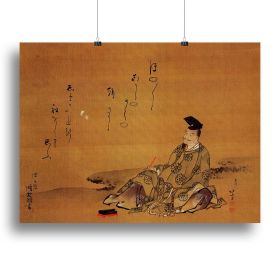 The poet by Hokusai Canvas Print or Poster (Type: Poster Print, size: 16" x 12" / 42cm x 30cm (approx))