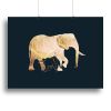 Black gold elephants 2 Canvas Print or Poster