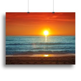 Colorful sunset over the sea Canvas Print or Poster (Type: Standard Framed Canvas Print, size: 16" x 12" / 42cm x 30cm (approx))