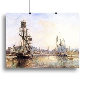 The Honfleur Port 2 by Monet Canvas Print or Poster (Type: Poster Print, size: 12" x 8" / 30cm x 20cm (approx))