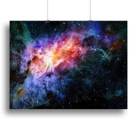starry deep outer space nebula and galaxy Canvas Print or Poster (Type: Standard Framed Canvas Print, size: 28" x 20" / 70cm x 50cm (approx))