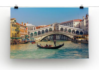 Rialto Bridge Venice Canvas Print or Poster (Type: Poster Print, size: 16" x 12" / 42cm x 30cm (approx))