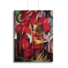 Foxes by Franz Marc Canvas Print or Poster (Type: Standard Framed Canvas Print, size: 16" x 12" / 42cm x 30cm (approx))
