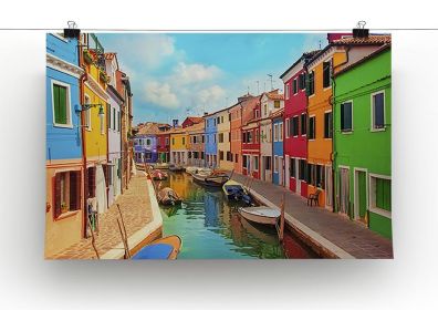 Burano Venetian Lagoon Canvas Print or Poster (Type: Standard Framed Canvas Print, size: 28" x 20" / 70cm x 50cm (approx))