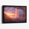 A Wall Of Flames Floating Framed Canvas