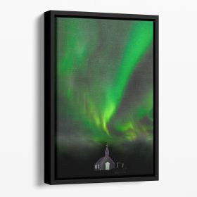 Celestial Dance Floating Framed Canvas (Color: Black, size: 40" x 26" / 100cm x 65cm approx)