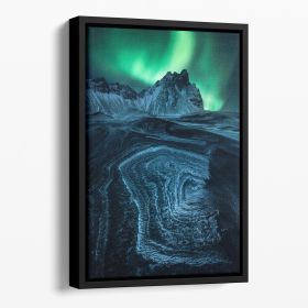Arctic Signs Floating Framed Canvas (Color: Black, size: 16" x 12" / 42cm x 30cm approx)