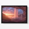 A Wall Of Flames Floating Framed Canvas