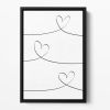 One Line 02 Floating Framed Canvas