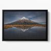 Mount Taranaki A Starry Night Floating Framed Canvas