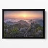 Sunrise On Top Floating Framed Canvas