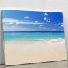 Tropical white sand beach and blue sky Canvas Print or Poster