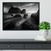 Sunbeams At The Coast Framed Print