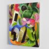 House with trees by Franz Marc Canvas Print or Poster