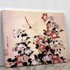Chinese bell flower and dragon-fly by Hokusai Canvas Print or Poster